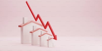 arrow with prices going down