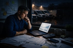 Man Analyzing Why Small Fleets Lose Money Without Realizing It